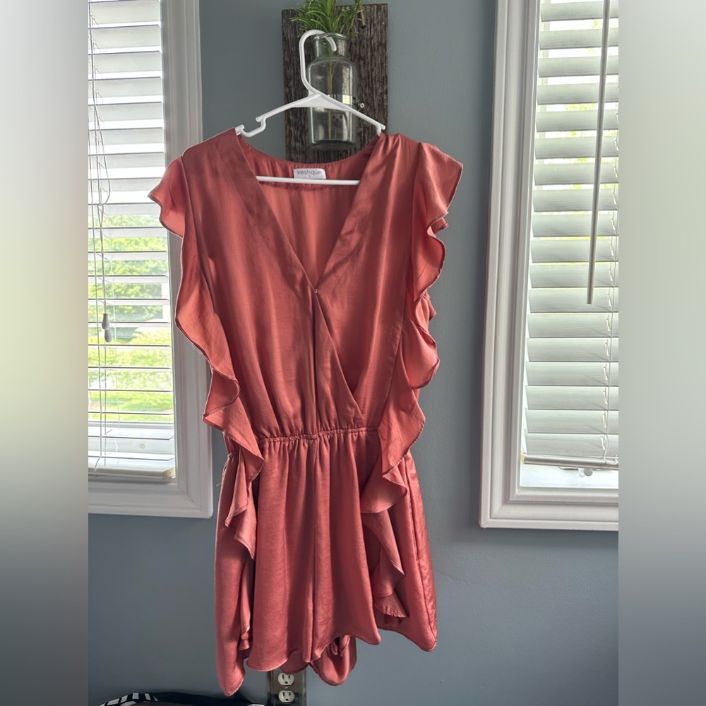 Coral boutique romper